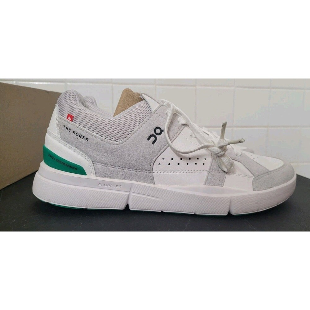 On Running THE ROGER Clubhouse Frost Mint Sneakers Men's US 8 White Green